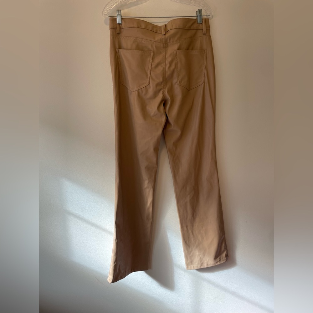 Zara Tan Leather Pants - Picture 6 of 11
